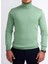 Italyan Stil Slim Fit Triko Balıkçı Yaka Boğazlı Kazak Yeşil T13102 1