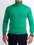 Italyan Stil Slim Fit Triko Balıkçı Yaka Boğazlı Kazak Yeşil T13100 1