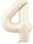 Yaş Retro Bej 34" (76CM) Yaş Balonlu Latte Bej Kahve Yıldız Balon Retro Doğum Günü Yaş Balon Seti 3