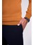 Italyan Stil Slim Fit Triko Balıkçı Yaka Boğazlı Kazak Turuncu T13103 2