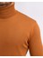 Italyan Stil Slim Fit Triko Balıkçı Yaka Boğazlı Kazak Turuncu T13103 4