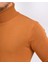 Italyan Stil Slim Fit Triko Balıkçı Yaka Boğazlı Kazak Turuncu T13103 5