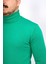 Italyan Stil Slim Fit Triko Balıkçı Yaka Boğazlı Kazak Yeşil T13100 4