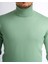 Italyan Stil Slim Fit Triko Balıkçı Yaka Boğazlı Kazak Yeşil T13102 2