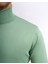 Italyan Stil Slim Fit Triko Balıkçı Yaka Boğazlı Kazak Yeşil T13102 3