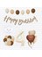 Yaş Happy Birthday Kraft Kaligrafi Banner Bulut Folyo Balon Kalp Doğum Günü Balon Parti Seti 1