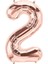 2 Yaş Rose Gold Rakam Folyo Helyum Balon Tüm Yaşlar 34 inç 76CM 3