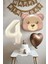4 Yaş Doğum Günü Teddy Bear Ayı Temalı Doğum Günü Balon Seti 1