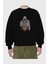 Assassins Ön Baskılı Siyah Oversize Sweatshirt Erkek Kadın Bisiklet Yaka 2