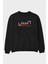Cilexi Yazılı Ön Baskılı Siyah Oversize Sweatshirt Erkek Kadın Bisiklet Yaka 1