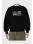 Soldier Fortune Ön Baskılı Siyah Oversize Sweatshirt Erkek Kadın Bisiklet Yaka 2