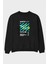 Kyoto City Of Cherry Blossom Ön Baskılı Siyah Oversize Sweatshirt Erkek Kadın Bisiklet Yaka 1