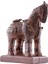 Tarihi At Figürü - Dekoratif Mermer Heykel, 20 cm, Kahverengi 1