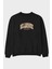 Billionaire Ön Baskılı Siyah Oversize Sweatshirt Erkek Kadın Bisiklet Yaka 1
