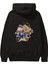 Teddy Bear Hop-On Arka Baskılı Siyah Oversize Kapüşonlu Sweatshirt Erkek Kadın 1