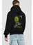 Stay Humble Arka Baskılı Siyah Oversize Kapüşonlu Sweatshirt Erkek Kadın 2