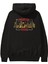 Houston Arka Baskılı Siyah Oversize Kapüşonlu Sweatshirt Erkek Kadın 1