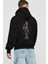 Marty Arka Baskılı Siyah Oversize Kapüşonlu Sweatshirt Erkek Kadın 2