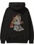 Hadouken Arka Baskılı Siyah Oversize Kapüşonlu Sweatshirt Erkek Kadın 1