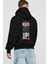Never Give Up Yazılı 2 Arka Baskılı Siyah Oversize Kapüşonlu Sweatshirt Erkek Kadın 2