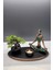 Yeşil mini ağaçlı mumluk, yoga yapan kadın figürü, polyester, 28x24 cm 2