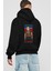 Fat Boy Slim Kim Jong Un Arka Baskılı Siyah Oversize Kapüşonlu Sweatshirt Erkek Kadın 2