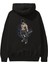 Lincoln Arka Baskılı Siyah Oversize Kapüşonlu Sweatshirt Erkek Kadın 1