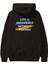 Life Is Impossible Yazılı Arka Baskılı Siyah Oversize Kapüşonlu Sweatshirt Erkek Kadın 1