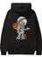 Astronaut Basketball Player Arka Baskılı Siyah Oversize Kapüşonlu Sweatshirt Erkek Kadın 1