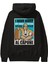 Al Capone Holiday Arka Baskılı Siyah Oversize Kapüşonlu Sweatshirt Erkek Kadın 1