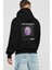 Live Is Great Yazılı Arka Baskılı Siyah Oversize Kapüşonlu Sweatshirt Erkek Kadın 2