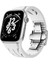 Apple Watch 44MM KRD-127 Metal Tokalı Silikon Kordon-Beyaz 1