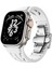 Apple Watch Ultra 49MM KRD-127 Metal Tokalı Silikon Kordon-Beyaz 1