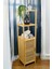 Banyo Bambu Tek Kapaklı 3 Raflı Bambu Çok Amaçlı Dik Dolap Organizer 3