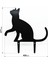 Bahçe Dekoratif Metal Süs, Kedi Figürü, Siyah, 35x28 cm 3