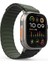 Apple Watch Ultra 49MM KRD-122 Silikon Kordon Strap Kayış-Siyah-Yeşil 1