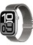 Apple Watch 10 46MM Zore KRD-121 Metal Hasır Kordon-Gri 1