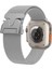 Apple Watch Ultra 49MM Zore Krd-25 Metal Hasır Kordon-Gümüş 1