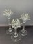 Şık Kristal Cam Lotus Üçlü Mumluk, Altın Renk, 28x13 cm 4