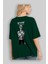 Roronoa Zoro 3 Arka Baskılı Zümrüt Yeşili Oversize T-Shirt Unisex Erkek Kadın Bisiklet Yaka 4
