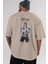 Roronoa Zoro 3 Arka Baskılı Bej Oversize T-Shirt Unisex Erkek Kadın Bisiklet Yaka 5