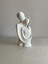 Siyah ve beyaz çiftli dekor biblo, 20 cm, beton malzeme, şık ve modern tarz 2