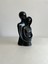 Siyah ve beyaz çiftli dekor biblo, 20 cm, beton malzeme, şık ve modern tarz 3