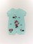 Bebek Minnie Mouse Baskılı Çıtçıtllı Mint Kısa Tulum 1