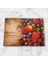 Renkli cam kesme tahtası, çilek ve ahşap desen, 25x35 cm, 1 parça 3