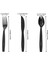Plastik Siyah Kaşık - Parti Davet Piknik Çorba Yemek Kaşığı - 18 Cm. - 100'LÜ Paket 4