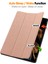 Samsung Galaxy Tab S10 Ultra Standlı Kılıf Şok Emici Deri Tablet Kılıfı Kalem Yuvası-Gül Altın (Yurt Dışından) 3