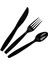 Siyah Plastik Bıçak - Parti Davet Piknik Yemek Bıçağı - 18 cm . - 100'LÜ 10 Paket 4