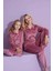 Yeni Sezon Puantiye Desenli Trend Model Kadife Anne/kız Çocuk Pijama Takımı 2800-PUDRA Puantiye 2