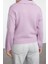 Kadın Moda Şık Polo Yaka Standart Kol Regular Geniş Kalıp Yumuşak Dokulu Basic Triko Kazak 5